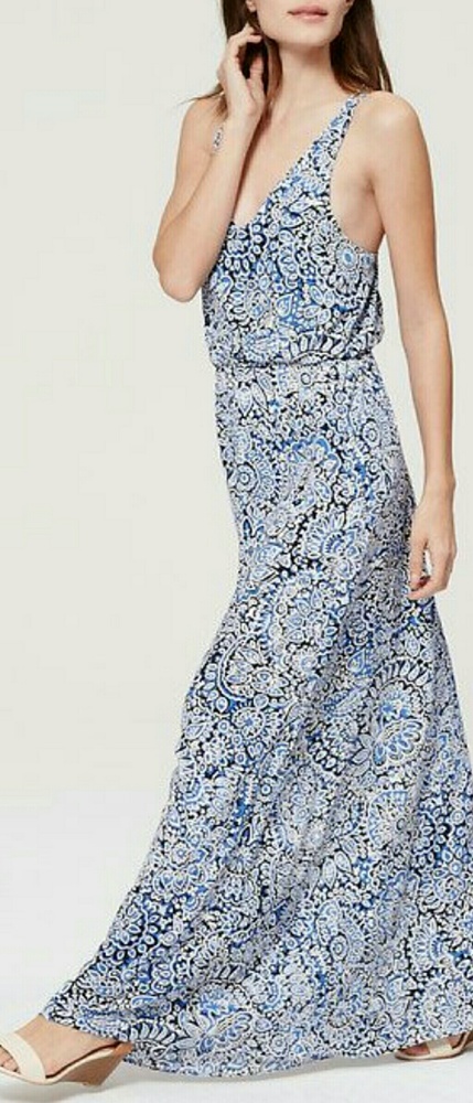 Loft pasley maxi dress